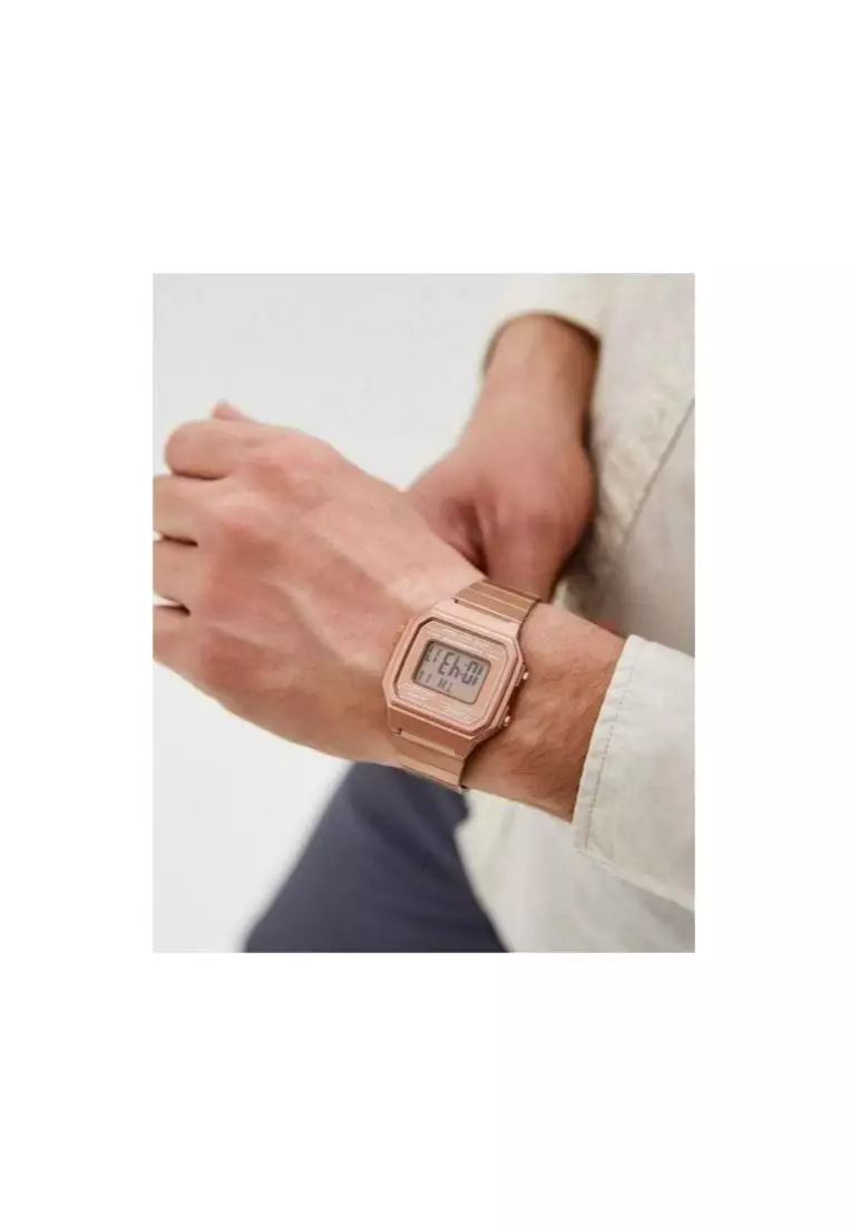 Men's Vintage Watch B650WC-5A Rose Gold Band Digital Watch