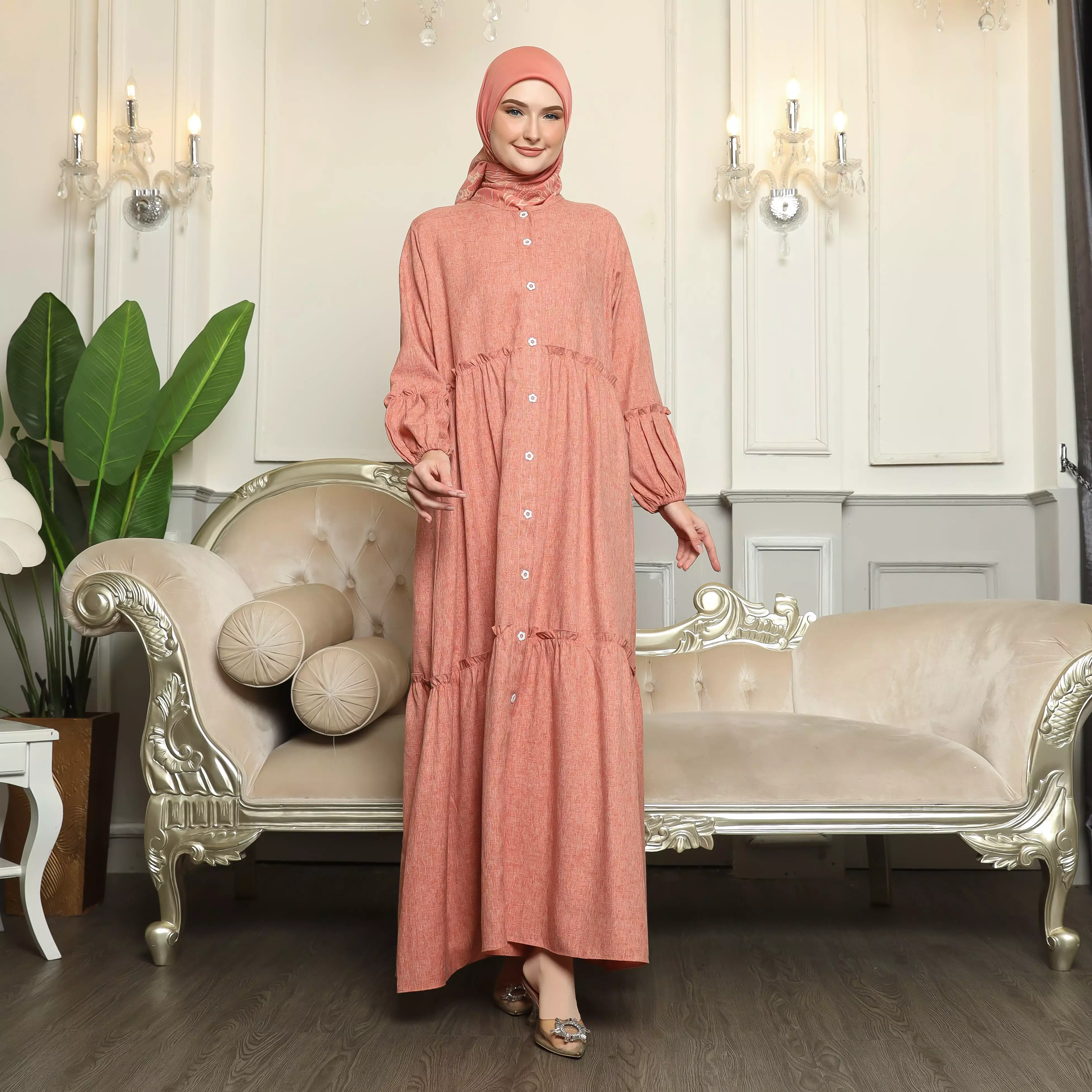 Gamis Sarimbit Wanita GMS 04 Orange