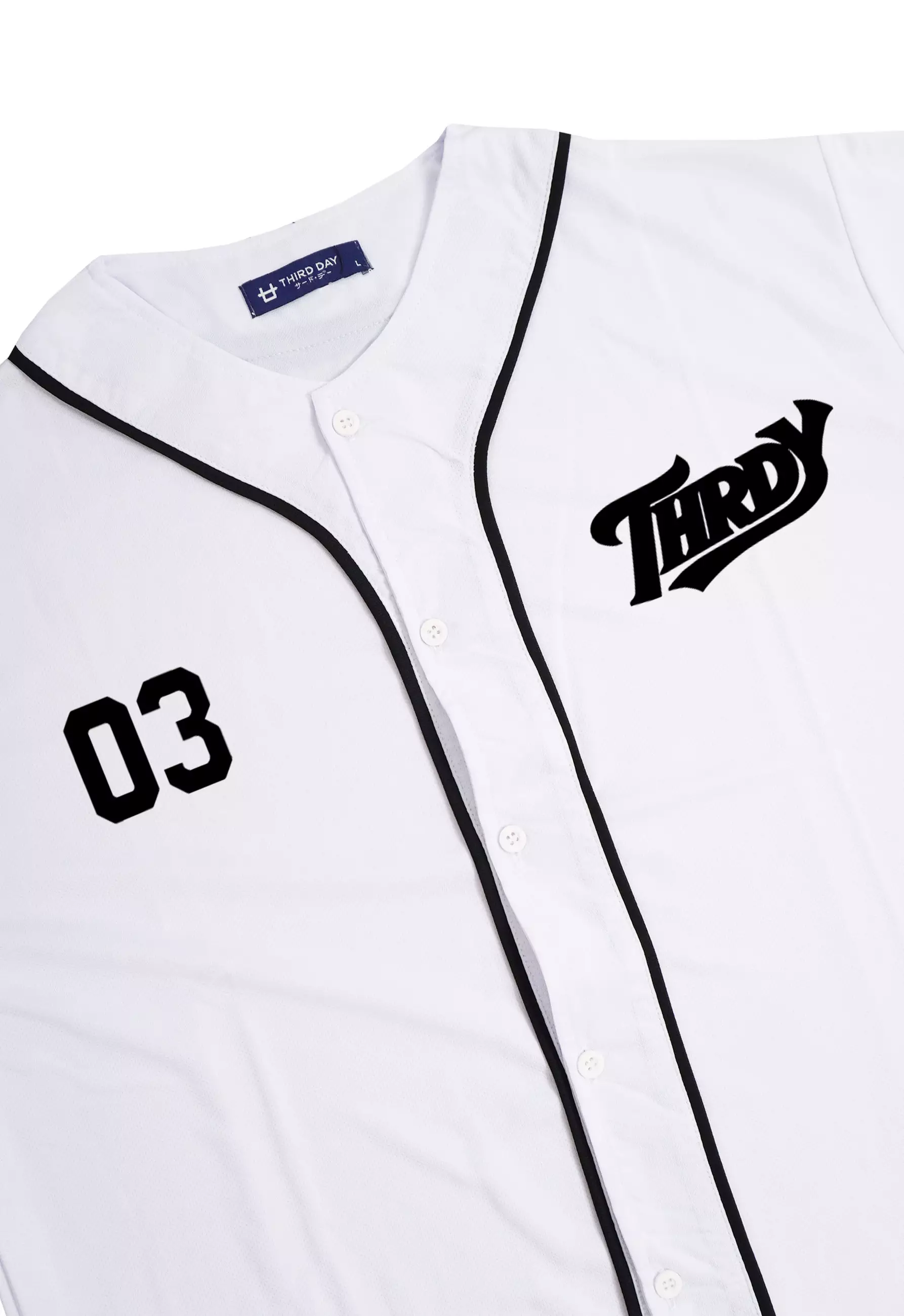 MTT98 Baseball Jersey Oversize "03 thrdy slant" putih