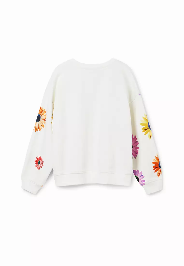 Desigual Girl Oversize daisy sweatshirt.