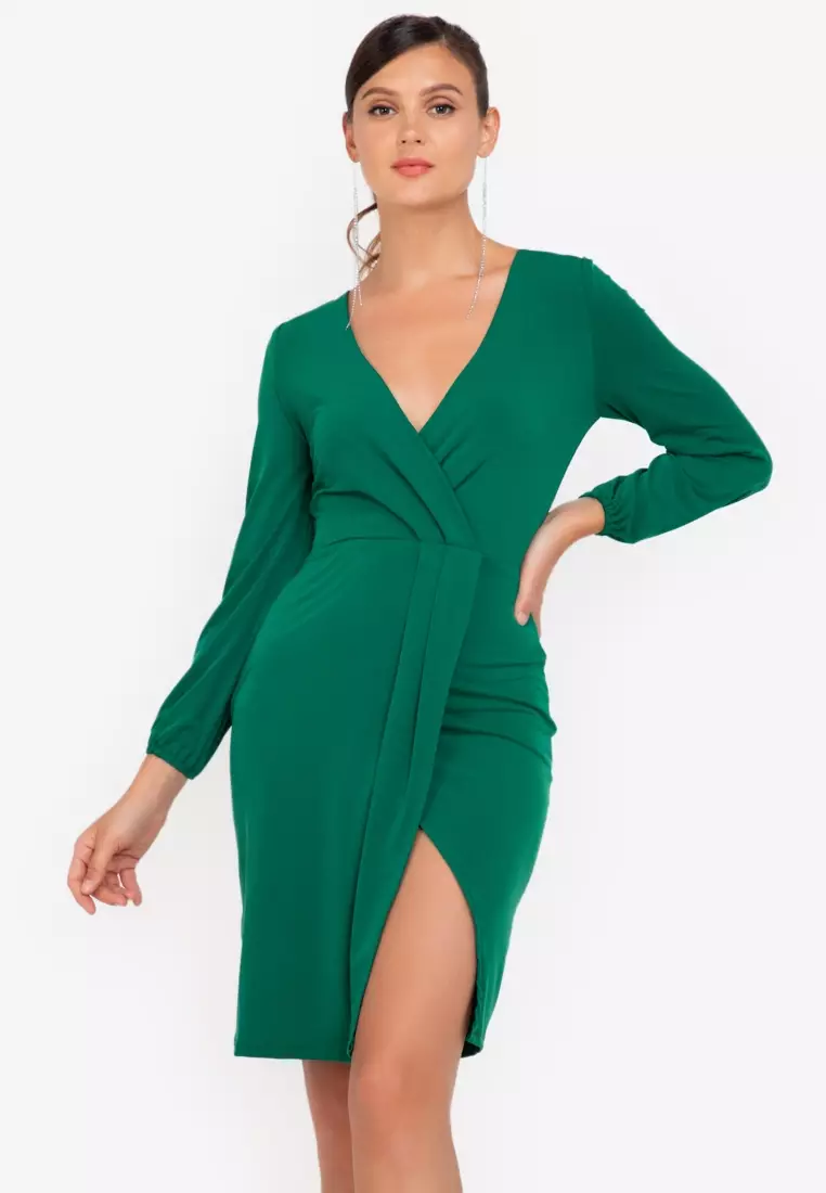 Heather Bandeau Dress - Emerald Green