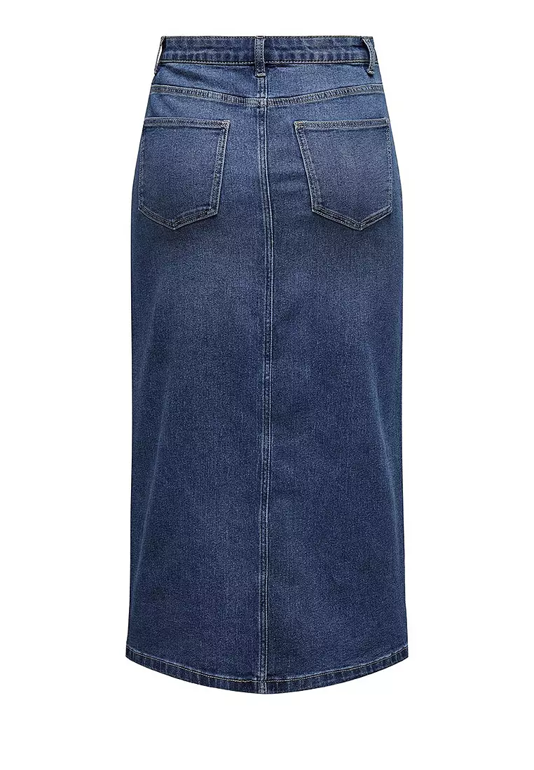 Franka High Waist Button Denim Skirt