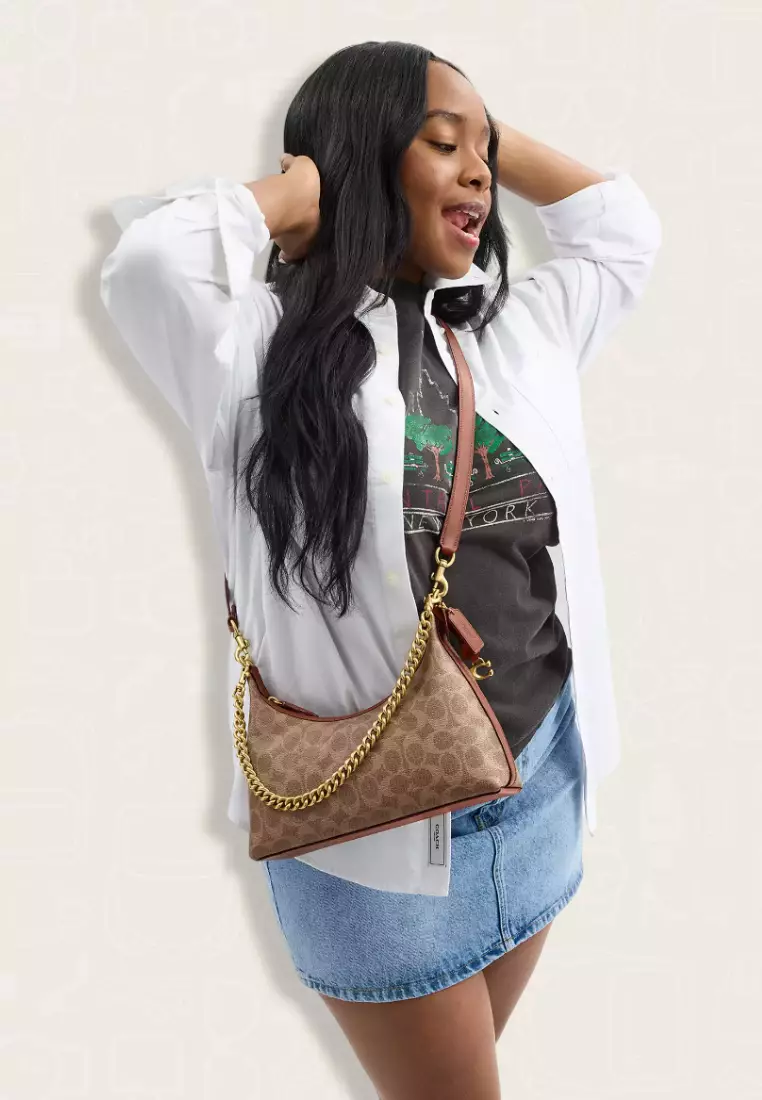 Coach Juliet Shoulder Bag 25 In Signature Canvas Tan