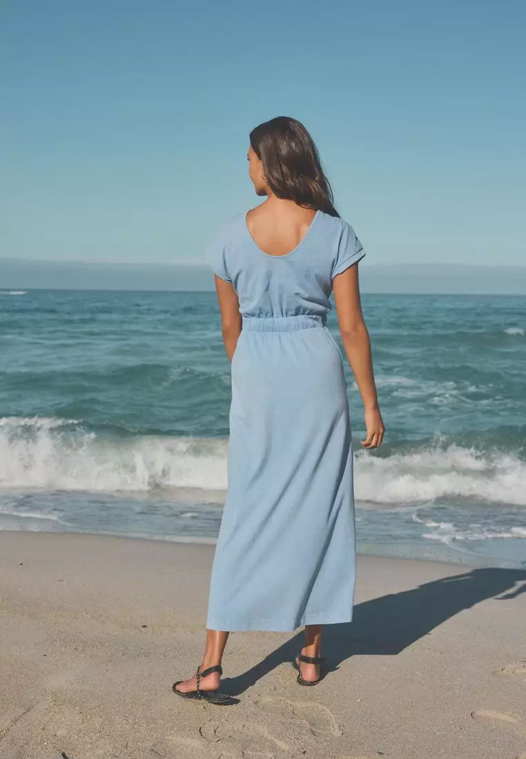 Buy NEXT 100% Cotton Summer Midi T-Shirt Dress 2025 Online ZALORA