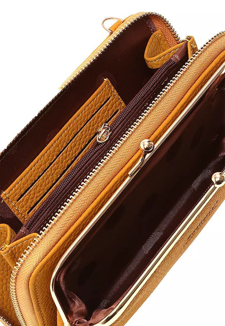 Tas Selempang Wanita Sling Bag Dompet Hp Multifungsi Many Slot Material PU Leather ORIGINAL