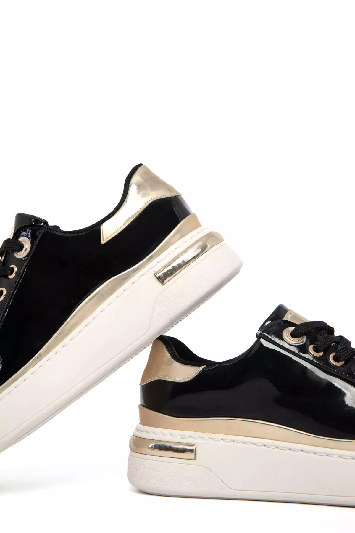 Black Patent Leather Women'S Sneaker 20810