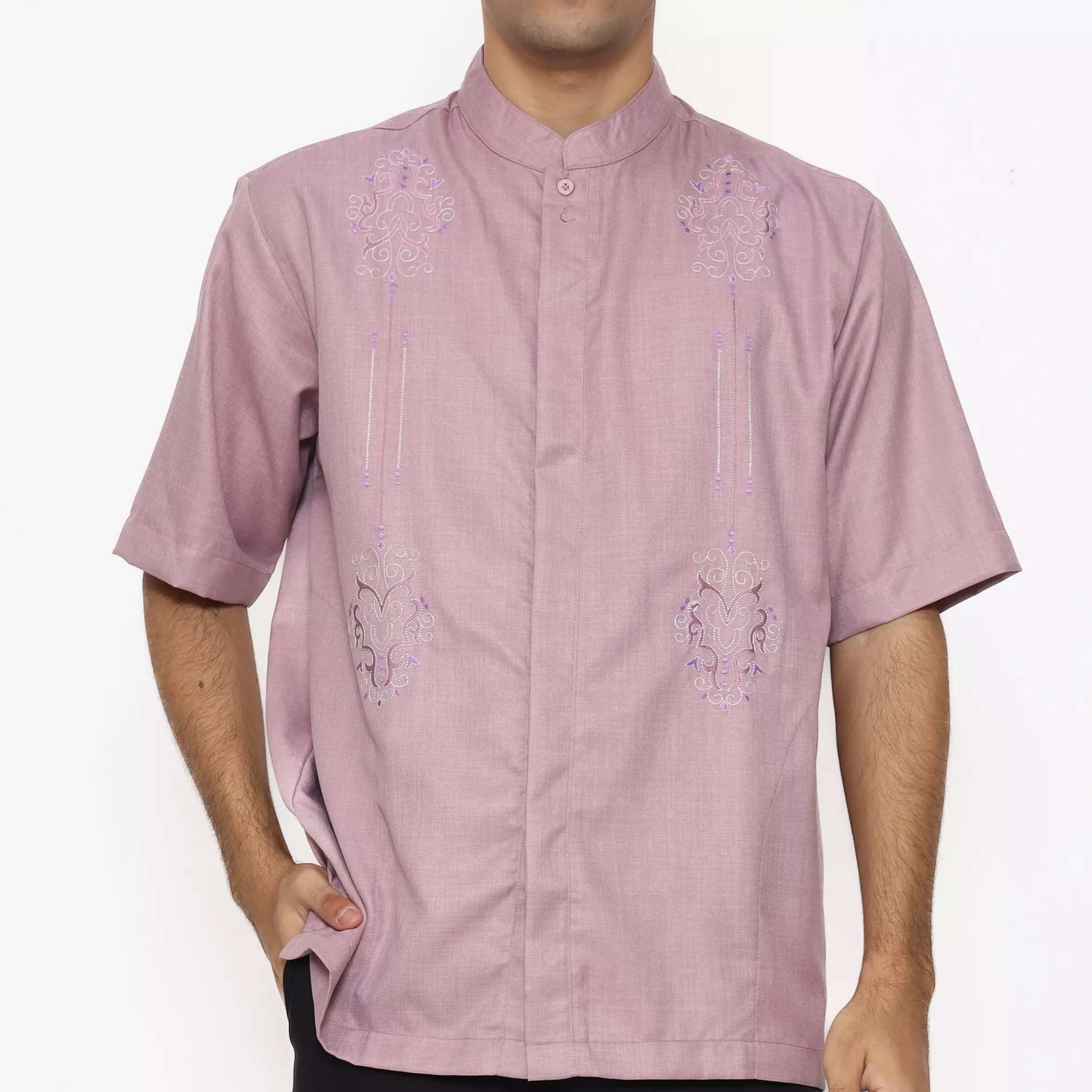 Baju Koko Sarimbit KK 47 Mauve