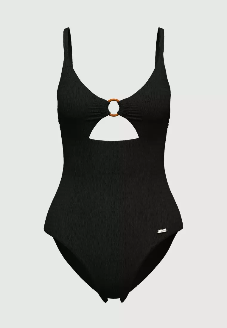 Tropadelic Texture Black Bamboo Ring Onepiece