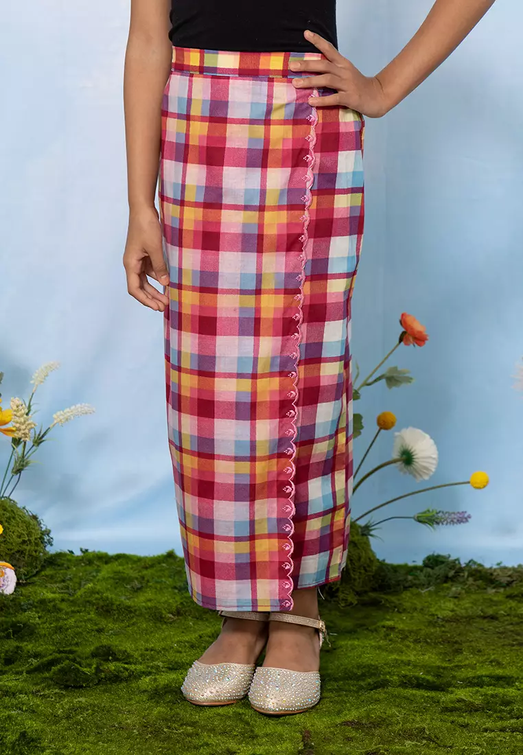 Embroidered pencil skirt cheap