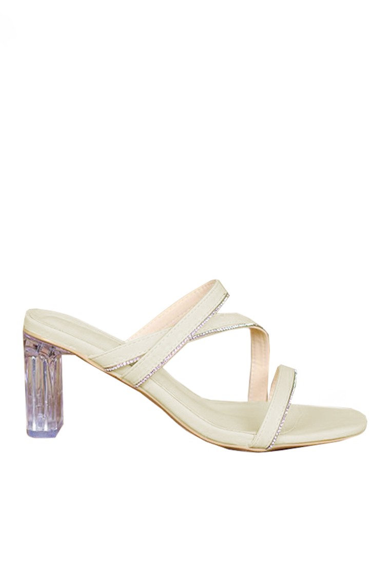 VANSA Fashion Rhinestone Strap Slip-On Heels VSW-C2802