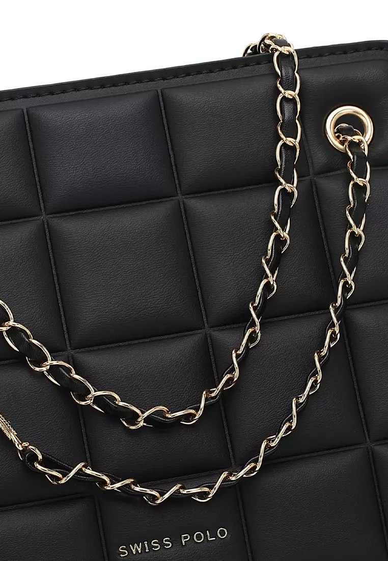 Women's Top Handle Bag / Sling Bag / Crossbody Bag - Black