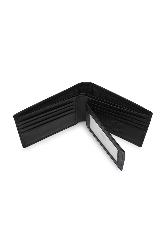 Men's Genuine Leather RFID Blocking Wallet - Black