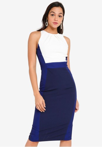 Jual Paper Dolls Colourblock Midi Dress Original Zalora Indonesia