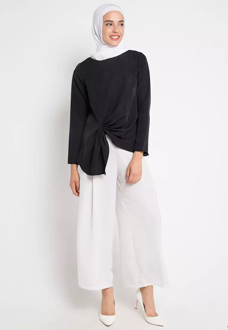 Jual AZZAR Nimah Blouse In Black Original 2026 | ZALORA Indonesia