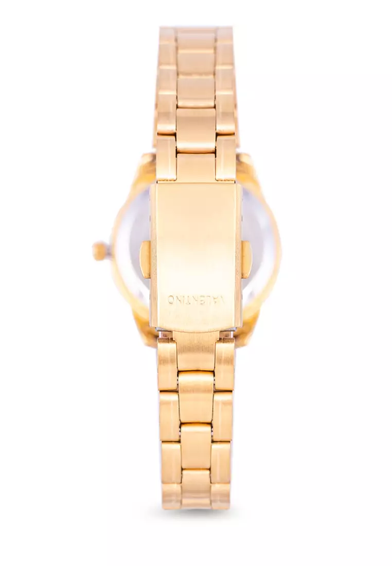 Analog Watch 20122258-Gld - White Dial