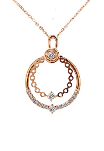 Diamondsmith Diamondsmith 18k  Diamond Pendant in Rose Gold with Necklace 18CB2AC4E2CE35GS_1