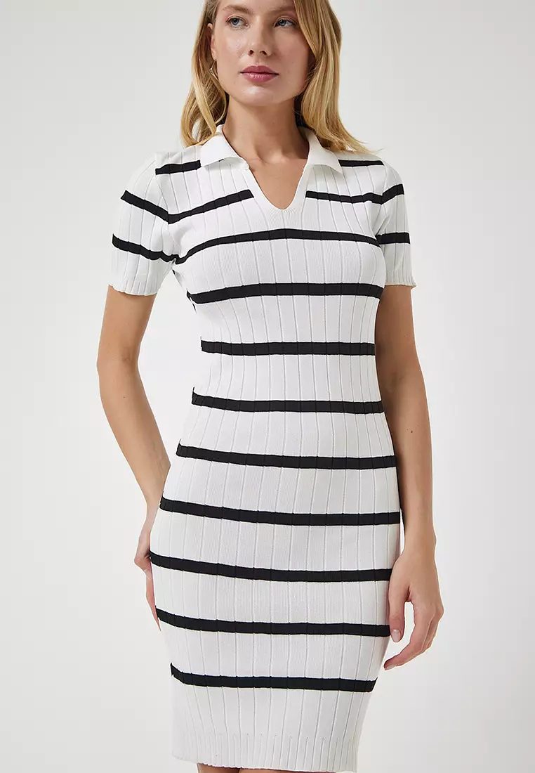 Fitted Stripe Mini Dress