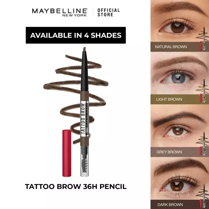 Maybelline Tattoo Brow 36H Pencil Natural Brown - Pensil Alis Cokelat