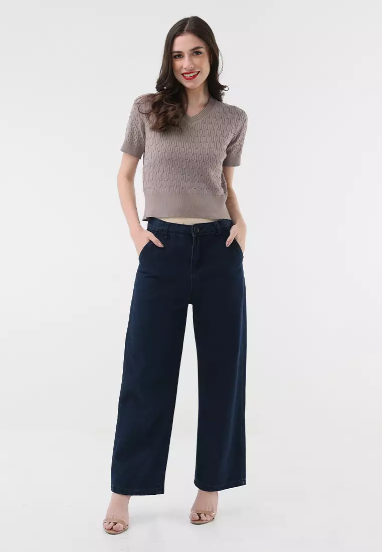 Short Sleeve Knitted Blouse