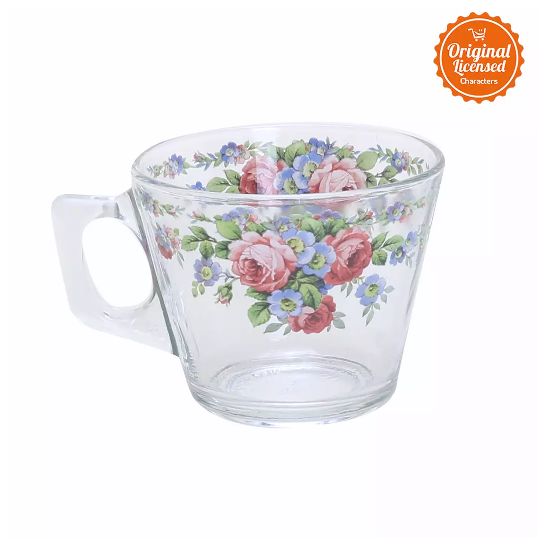 Briliant 8pcs Cup and Saucer Set Summer Blue Rose D