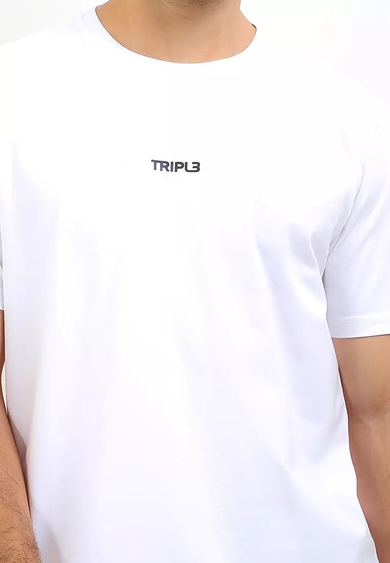 TRIPLE Tshirt Reguler Slim - White