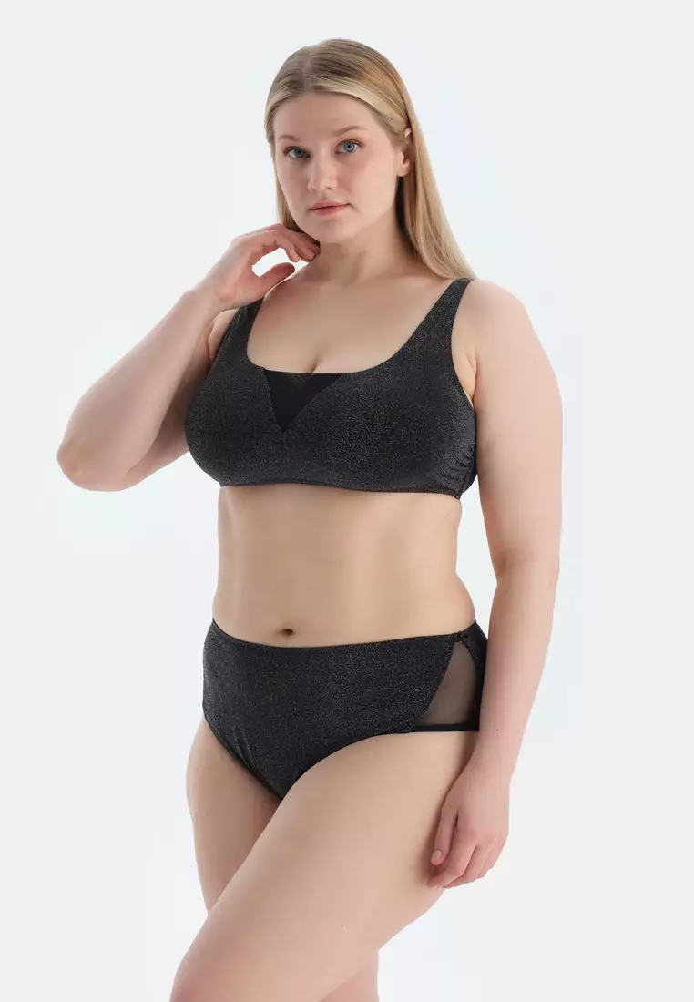 Black Briefs Bikini Bottom, Swimwear for Women