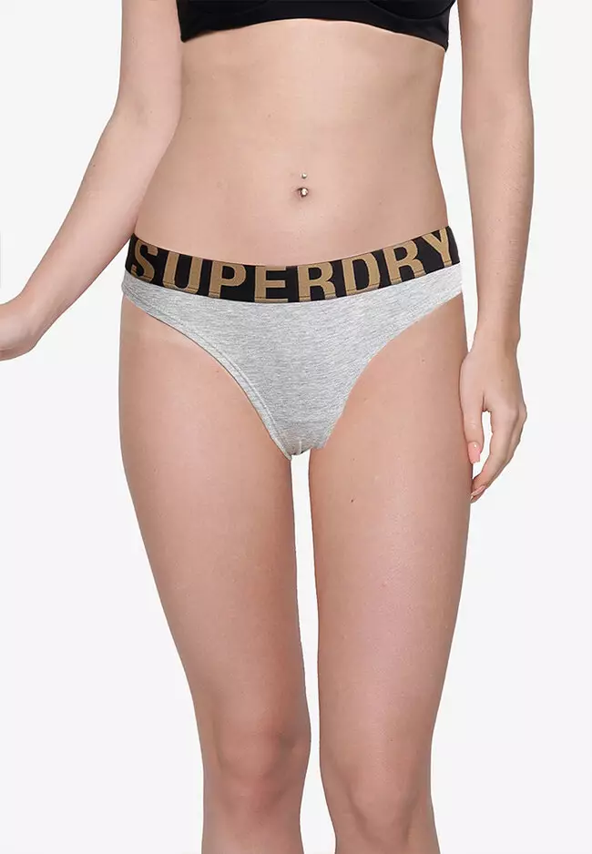 Superdry Organic Cotton Large Logo Bikini Briefs - Womens Sale Womens  Accessories