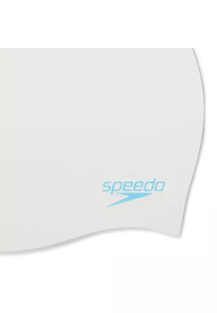 Jr. Plain Moulded Silicone Cap (White/Aqua Splash)