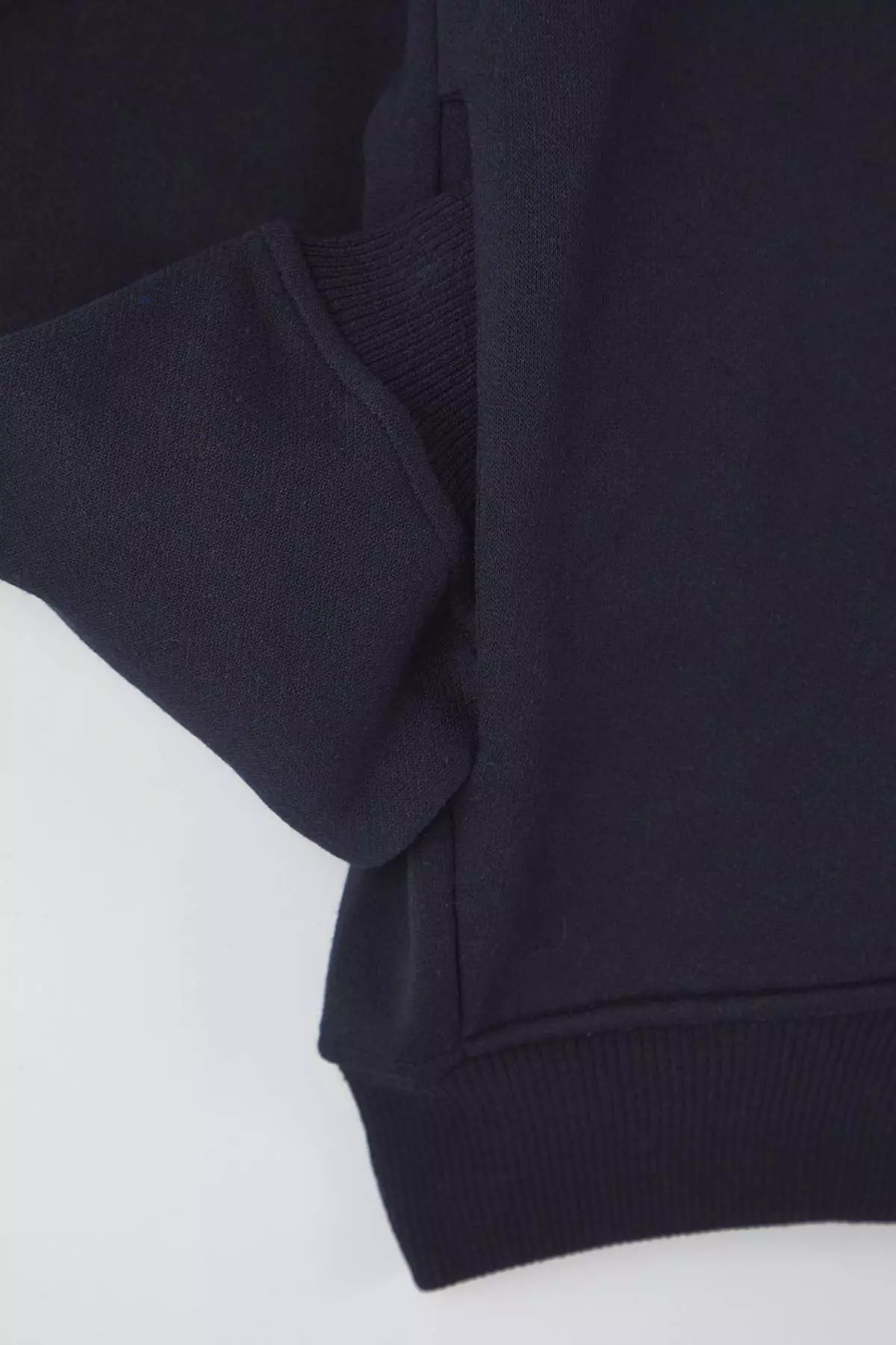 Navy Blue Oversize/Wide Cut Zippered Warm Hooded Sweatshirt-Cardigan