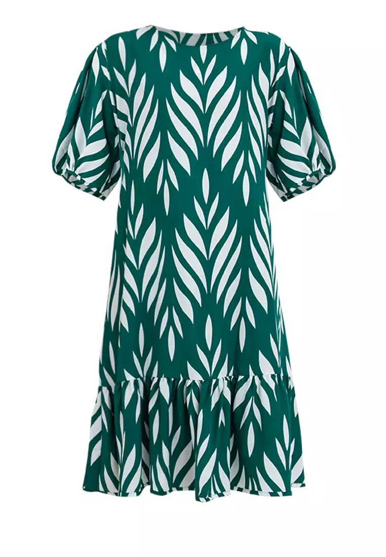 Lea Leaf Print Dress