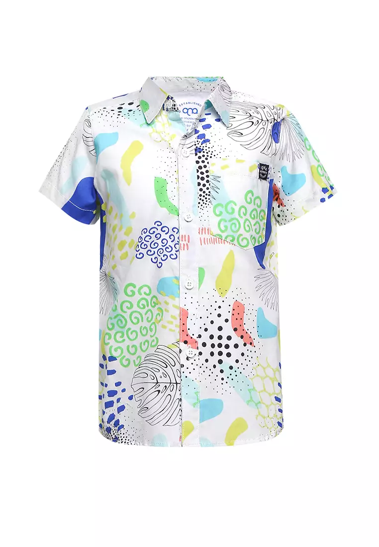 Qna Boy Woods Kemeja Pendek Anak Multicolor