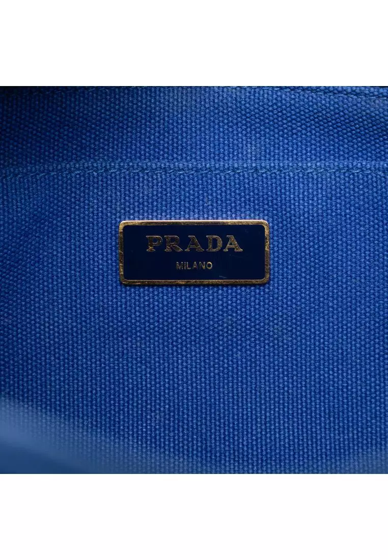 Pre-Loved Prada Small Canvas Canapa Logo Tote