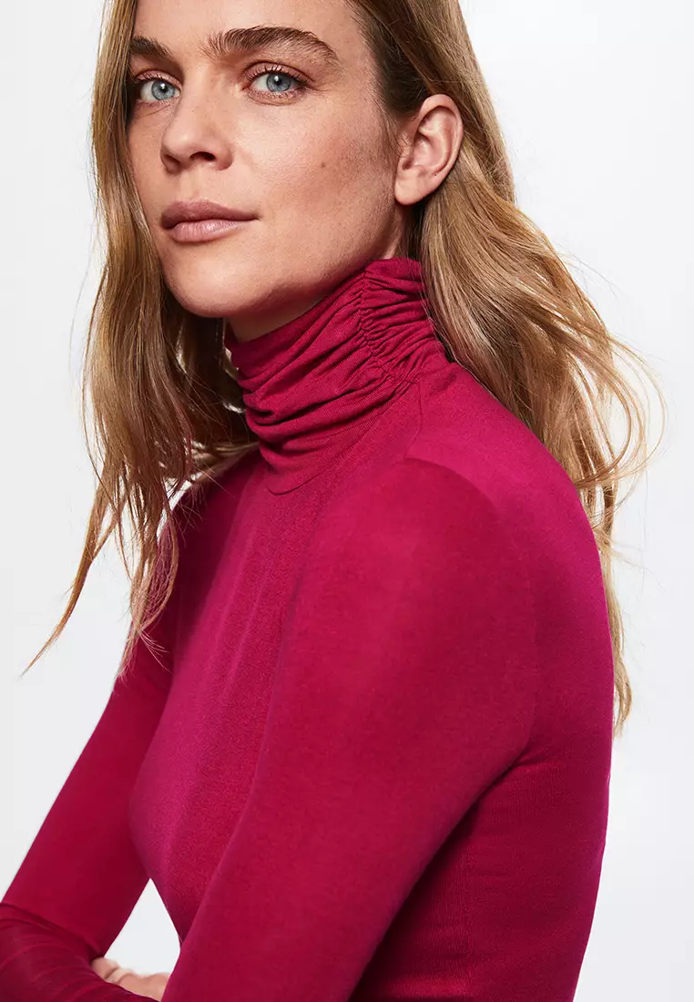 Buy Mango Draped Turtleneck TShirt 2024 Online ZALORA Philippines