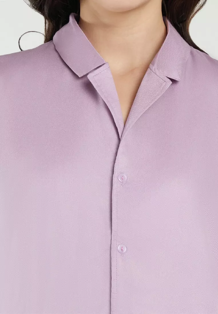 Mayonette Jasmine Top - Baju Atasan Wanita Terbaru Blouse Korean Style - Lilac