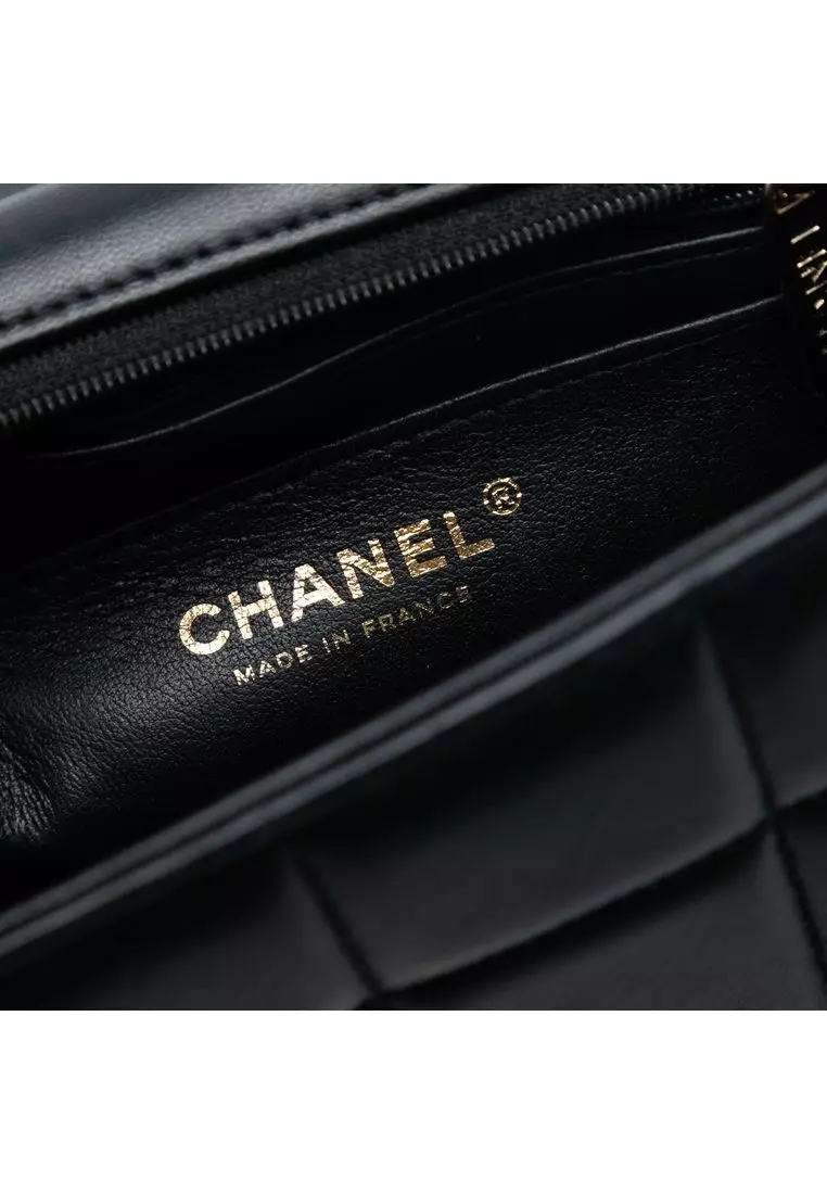 Pre-Loved Chanel Mini Square Lambskin Resin Crystal Monacoco Flap