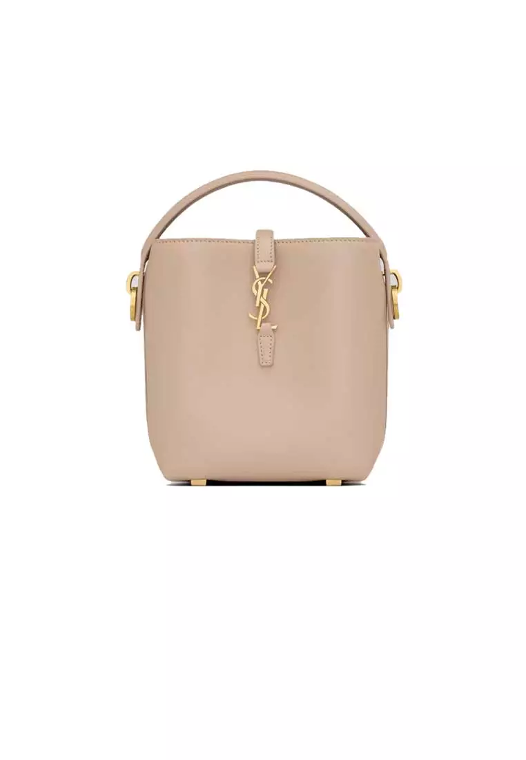 Buy Saint Laurent YSL LE 37 Mini Bucket Bag In Shiny Leather Dark