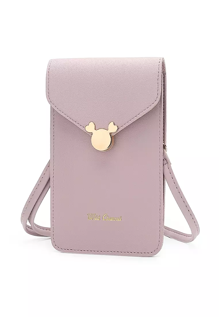 Women's Shoulder Sling Bag / Crossbody Bag - Dark Pink