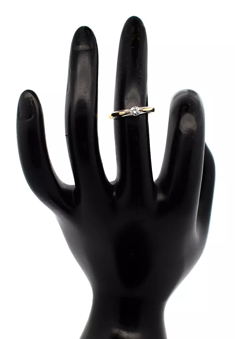 PT Platinum Made Bicolor Lady Ring with Diamonds