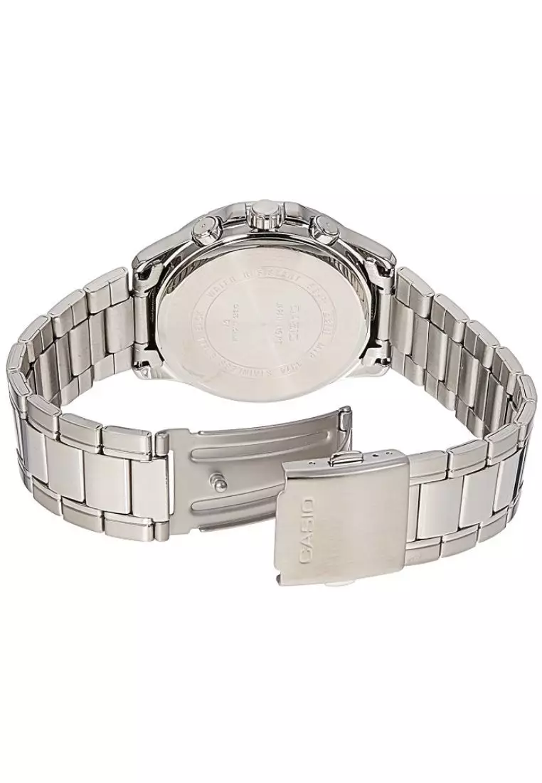 Men's Analog MTP-1374D-5AV Stainless Steel Band Casual Watch