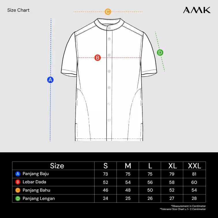 AMK Kemeja Koko Pria Lengan Pendek KK Bahrain Ss Beige