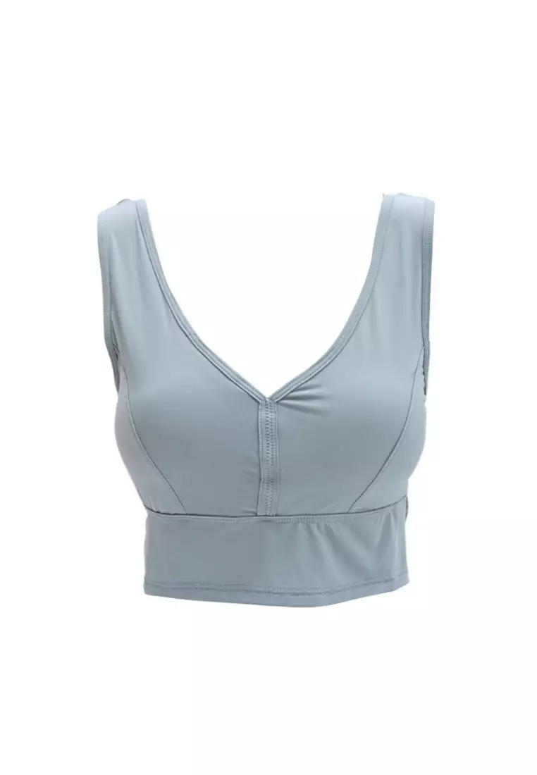 Premium Summer Seamless Plus Size Bralette Top in Blue