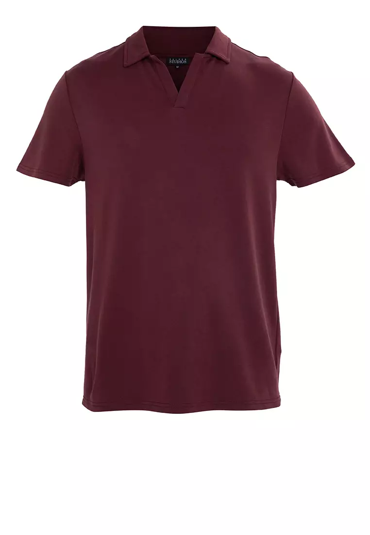 Buy Zalora Studios V-Neck Collar Polo Shirt Online