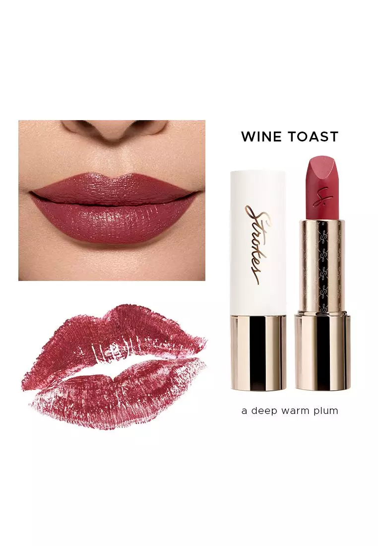 Discount on Strokes  shoes - SKU: Strokes Satin Creme Kiss Bullet Lipstick in Wine Toast