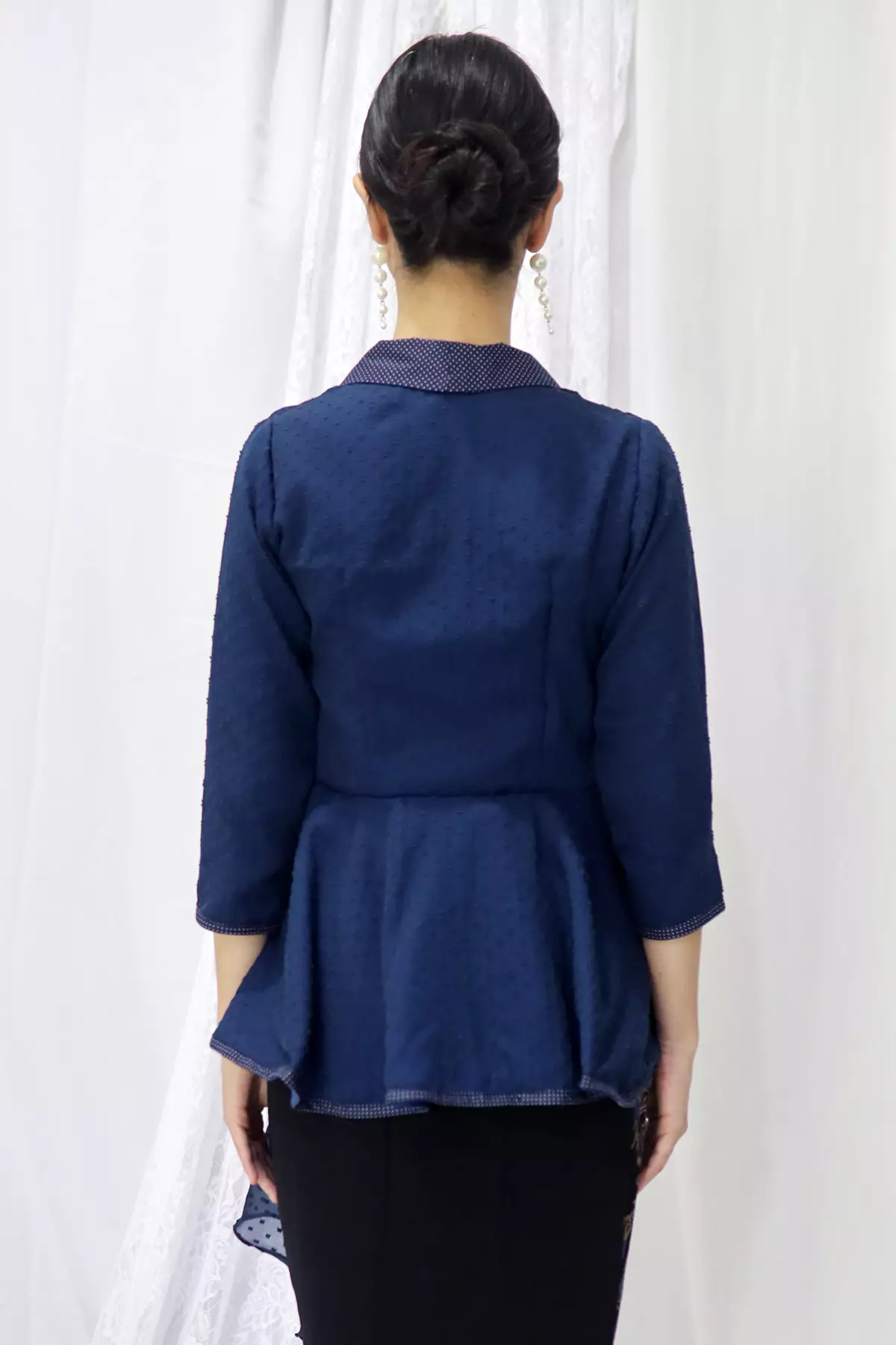 Asmara Juwita Caturangga Biru Kebaya Peplum