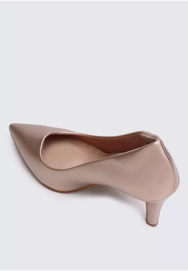Ashley Comfy Pumps In Rose Gold