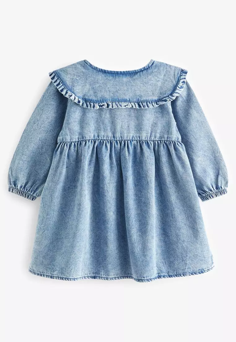 Girls denim dress top next