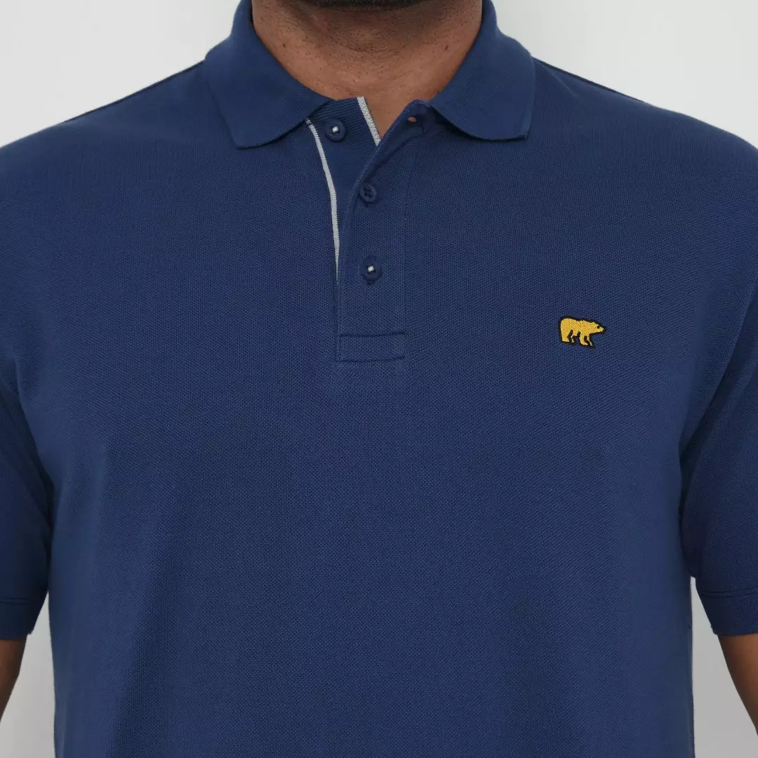Jack Nicklaus Cruz Polo Shirt Pria Regular Fit Estate Blue Colour Estate Blue