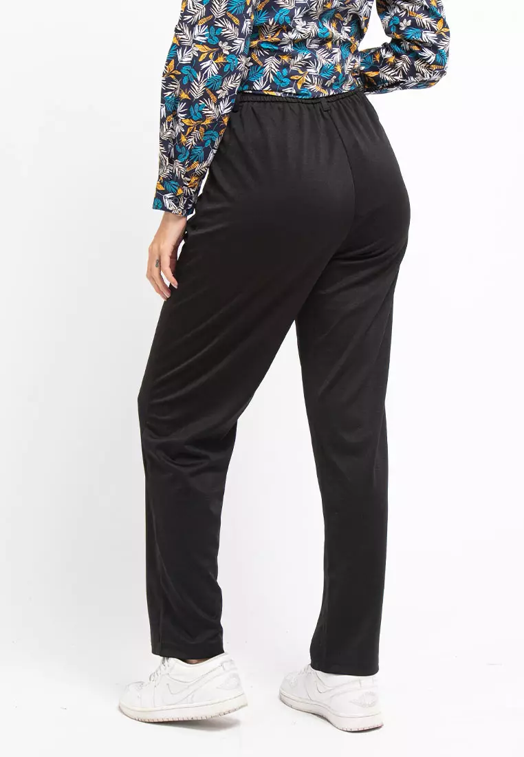 Forest Ladies Pant Roman Straight Cut Casual Long Pants Women - 810470-01Black