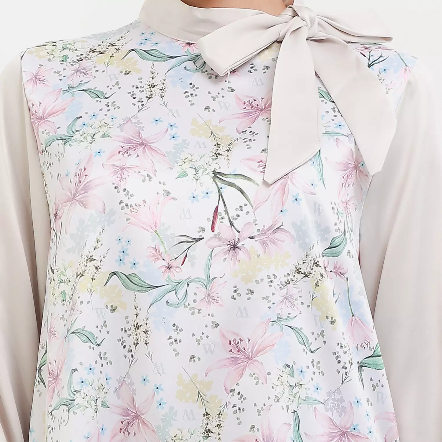 MFMW Arfani Tunik Satin Multicolor Motif Bunga