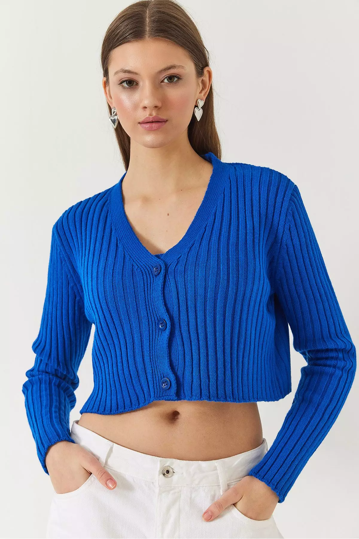 Women's Cardigan Crop Tank Top Double Knitwear Set
